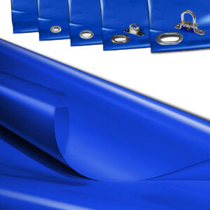 (670g/m²) LKW Plane, PVC Plane - 2,5m breit - Blau RAL5002- premium beschichtet