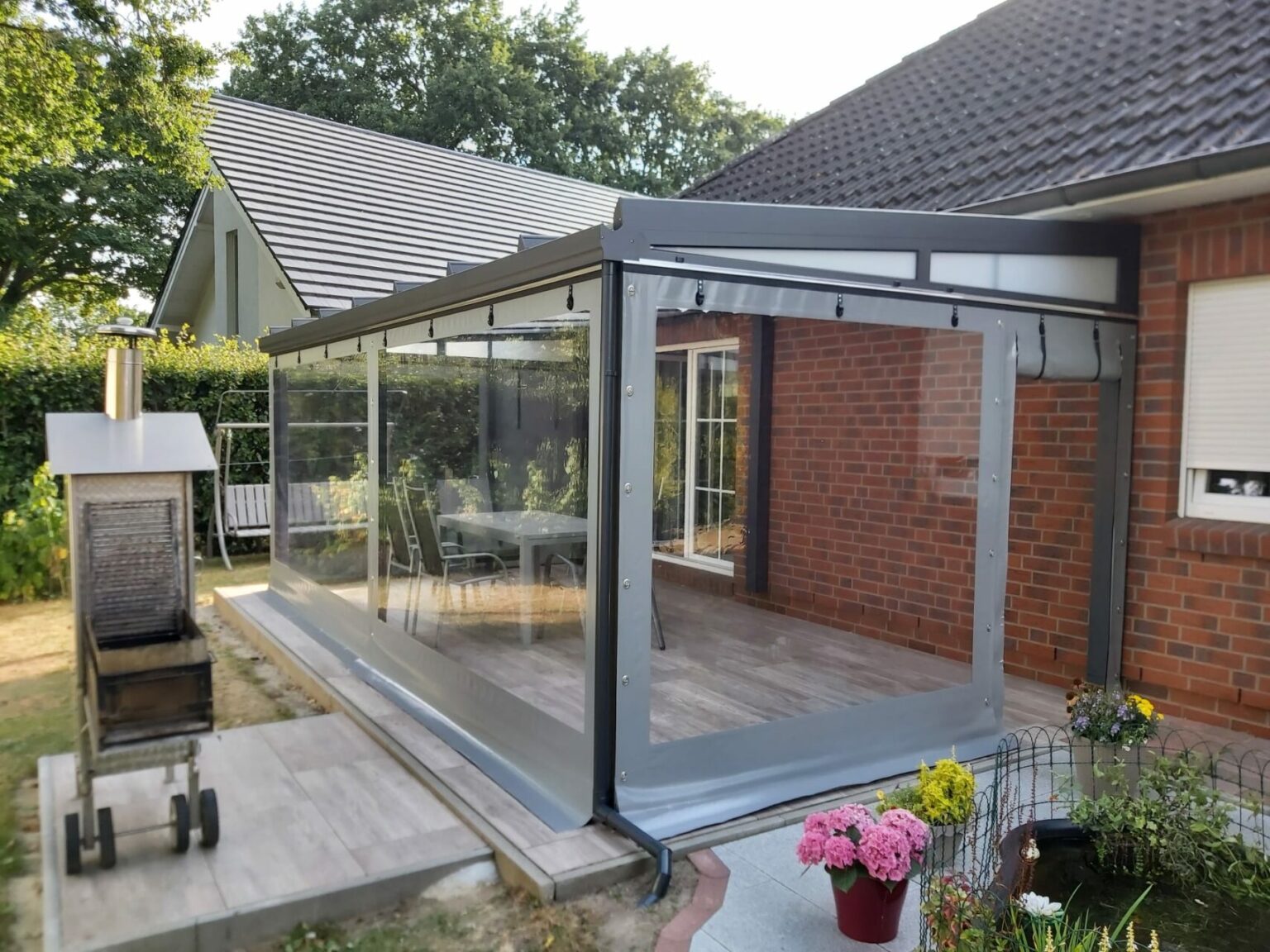 Terrassenplane Mit Fenster Und Tur