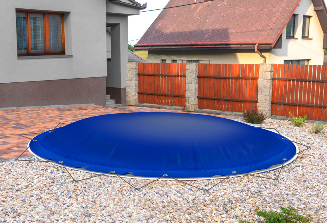 Runde Poolplane 160 X 30 Cm – Aus Oxford-Gewebe, Blau, Mit Kordelzug