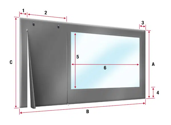 Carport- oder Terrassenplane - mit 1x Fenster/ mit 1x Tür