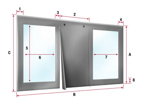 Carport- oder Terrassenplane - mit 2x Fenster/ mit 1x Tür (ohne Fenster)