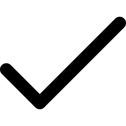 Schwarzes Haken-Symbol