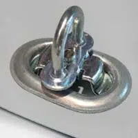 Oval, verzinkt 42 x 22mm + Drehverschluss verzinkt