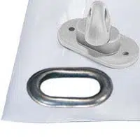 Oval, verzinkt 42 x 22mm + Drehverschluss Kunststoff