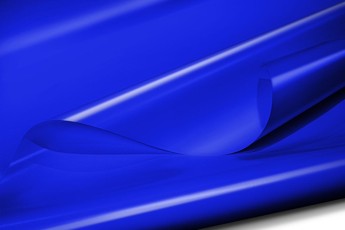 900g/m²) LKW Plane, PVC Plane - 3m breit - Blau RAL5002 - premium