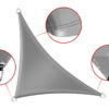 Sonnensegel aus PVC-Planenmaterial (Dreiecksform, Rechtwinklig) – Bild 4