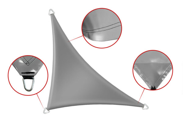 Sonnensegel aus PVC-Planenmaterial (Rechteckform)