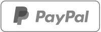 Graues Logo von PayPal mit einem stilisierten P-Emblem, gefolgt vom Wort PayPal in fetter, gut lesbarer Schriftart.