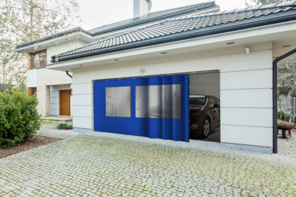 Schiebeplane mit 2x Fenster/ mit 1x Tür (mit Fenster)