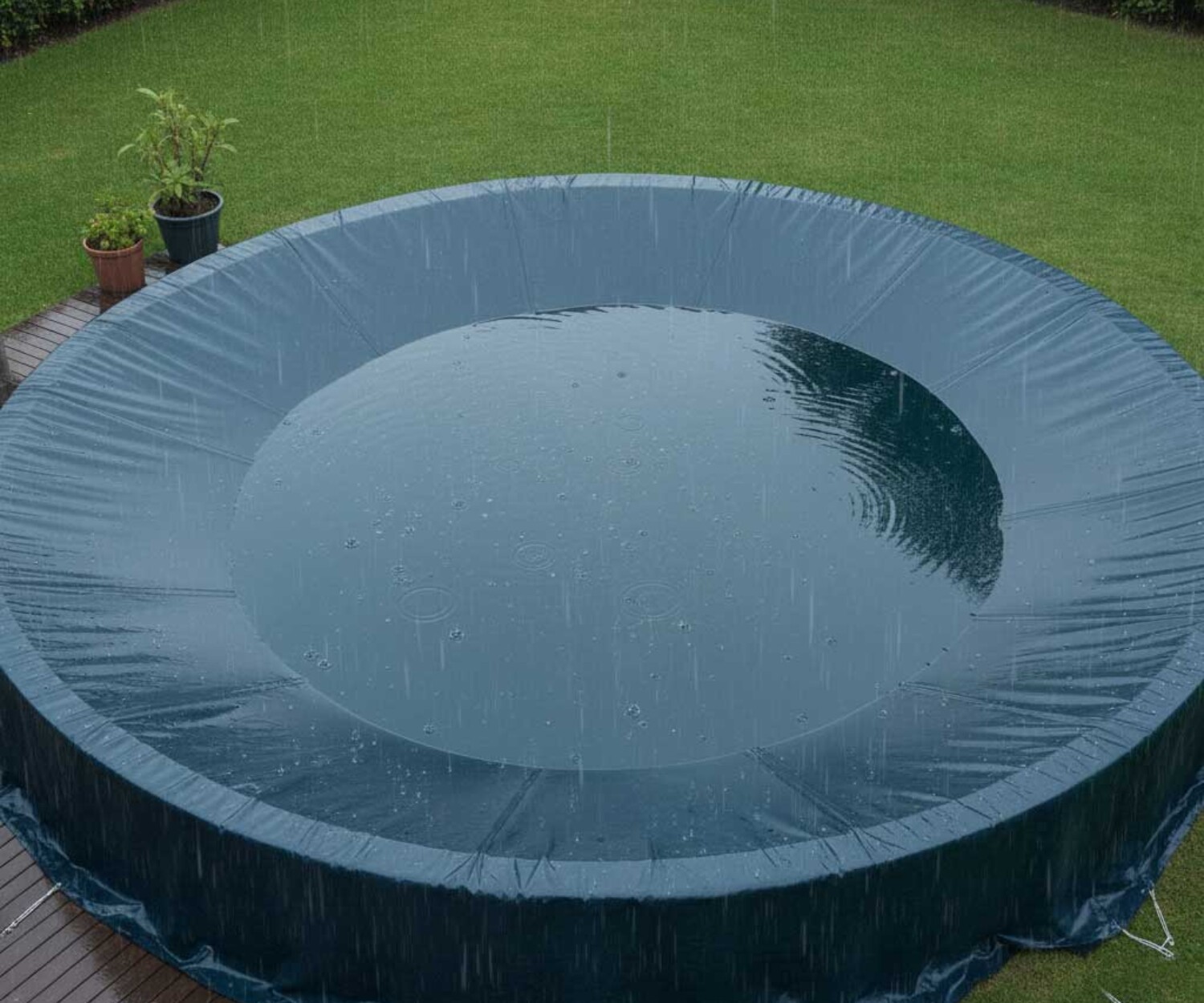 Regenwasser-auf-runden-Poolabdeckungen-vermeiden-Poolplanen-rund