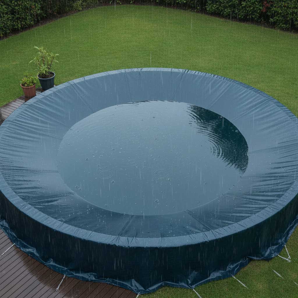 Regenwasser-auf-runden-Poolabdeckungen-vermeiden-Poolplanen-rund